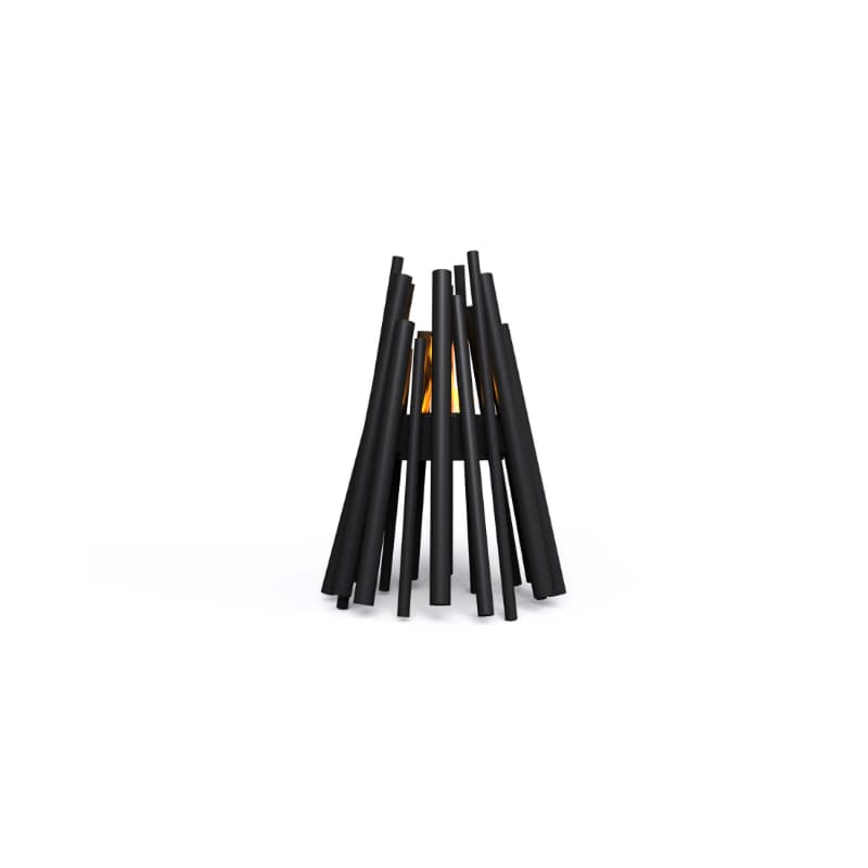 Ecosmart Fire stix in Black ith black burner