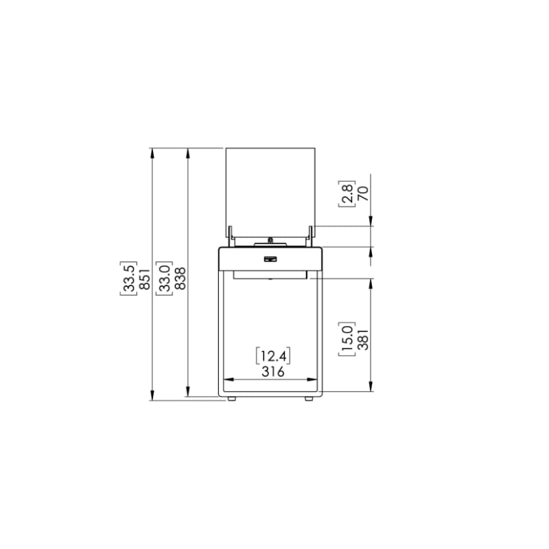 EcoSmart Fire Pop 3T Designer Fireplace