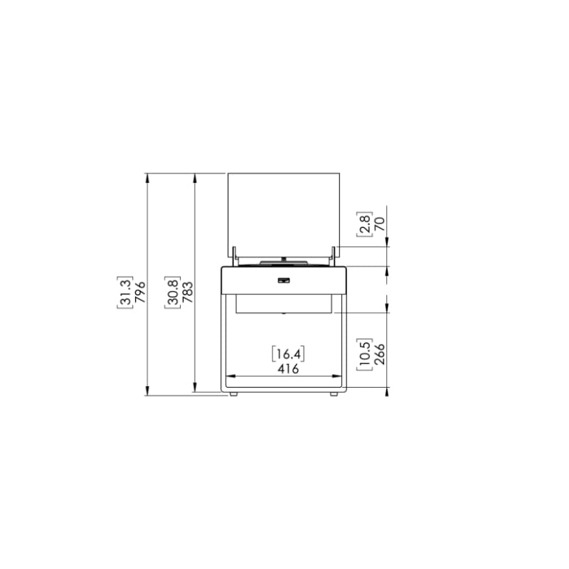 EcoSmart Fire Pop 8L Designer Fireplace