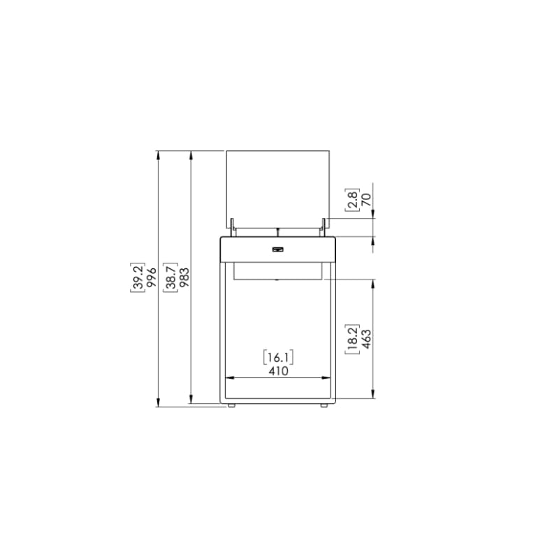 EcoSmart Fire Pop 8T Designer Fireplace